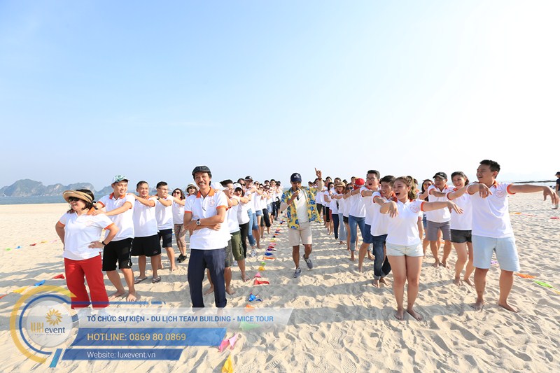 tổ chức team building bãi biển Hạ Long